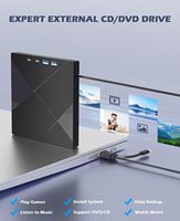 Unidad de CD/DVD Externa 7 en 1, Grabadora de DVD Portátil, Lector USB 3.0 Tipo-C, HUB SD TF para Computadora Portátil, PC, Windows, Linux