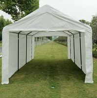 Tente extérieure de toit de voiture d'abri d'auto en PVC robuste de 10x20 pieds avec cadre en métal et en plastique pour garage de voiture et abri de bateau