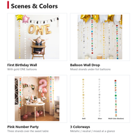 Guirlande de lettres anglaises en acier inoxydable Joyeux Anniversaire, fleurs imprimées multicolores, pour fête d'anniversaire bébé et adulte