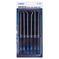 Qixin fournisseur personnalisé en gros 6 pièces Kit d'outils à main Portable crochet de précision et ensemble de choix outils de roue automobile