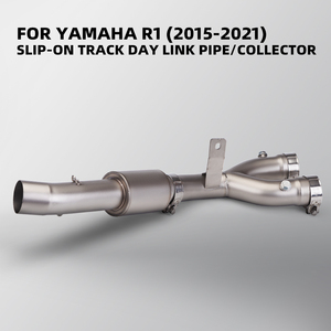 Nuevo tubo de enlace medio modificado para Yamaha 2017 R1 <span class=keywords><strong>MT10</strong></span> R1M 2015 <span class=keywords><strong>2021</strong></span> Compatible con silenciador de 51mm antideslizante para escape de motocicleta - Product Image 2