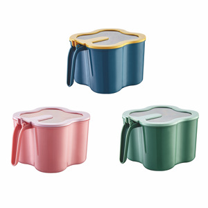 <b>Kitchen</b> Four Compartment Plastic Seasoning <b>Container</b> With Spoon Flip Top Lid Airtight For Solid Seasonings <b>Storage</b> - Product Image 5