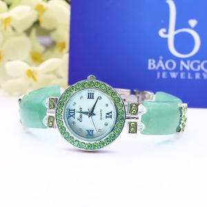 Orologio <span class=keywords><strong>da</strong></span> donna di marca EANA, bracciale in giada, regalo di lusso leggero per Capodanno e San Valentino, al quarzo - Product Image 3