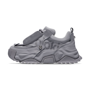 Chaussures de <span class=keywords><strong>skate</strong></span> en cuir de vache véritable, baskets plateforme à semelle épaisse, augmentant la hauteur de 5 cm, style streetwear décontracté, chaussures de <span class=keywords><strong>skate</strong></span> unisexes - Product Image 2