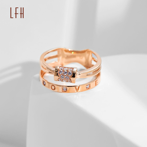 Bague de fiançailles en or véritable 18 carats AU750, zircon minimaliste, zircon rond taillé, bijoux en or, vente en gros - Product Image 5