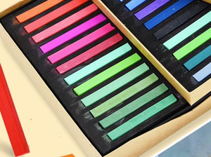 24 crayons de craie <span class=keywords><strong>pastel</strong></span>, pigments de couleur spécifiques aux étudiants en art, argile super légère, pour tableaux noirs, journaux et peintures de cours de vacances - Product Image 3