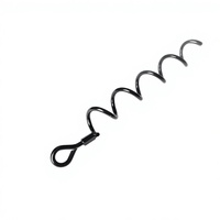 Ancrage de sol en spirale extérieur en acier, piquet de fixation pour perceuse manuelle, pour arbres, vergers, serres, cordes, trampolines et attaches pour chiens