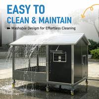 Grande niche pour chien imperméable pour l'extérieur, villa pour animaux de compagnie quatre saisons, chenil robuste et détachable, facile à démonter