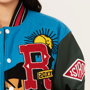 Chaqueta Varsity de Lona Estampada de Manga Larga para Mujer, Estilo Nuevo, Corte Ajustado, Diseño Personalizado, Ropa Urbana, Transpirable, de Secado Rápido y Ligera - Product Image 4