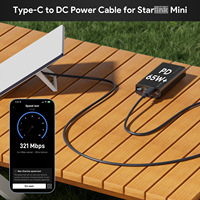 Câble USB Type-C Starlink Mini, conducteur en cuivre 5A, isolation en PVC, cordon d'alimentation CC 12V à charge rapide, marque SANGUAN