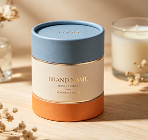 Brand Name Product Series Paper Tube Packaging With Gold <b>Foil</b> Logo Recyclable Cosmetic <b>Container</b> - Product Image 5