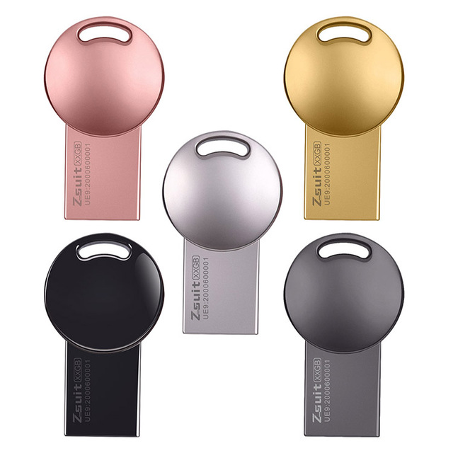 Personalized Metal USB Flash Drive 4GB-128GB Custom Logo USB 2.0 Interface 1-Year Warranty A-class Flash Chip Poly Bag Packaging