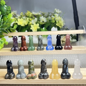 Groothandel 3.5Cm Verschillende Natuurlijke Hand Gesneden Kristallen Materialen <span class=keywords><strong>Dildo</strong></span> <span class=keywords><strong>Crystal</strong></span> Dingding Kunstmatige Penis Carving Ambacht - Product Image 2