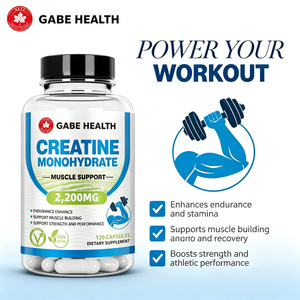Capsules de créatine monohydrate à étiquette privée OEM, 2200 mg, 120 unités, micronisées, pour la musculation, la force, l'endurance, végétaliennes, personnalisées - Product Image 2