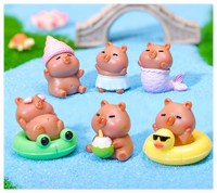Mini figurine créative 3D mignonne de dessin animé Kapibala, poupée en résine Capybara, jouet promotionnel pour enfants et adultes, cadeau surprise