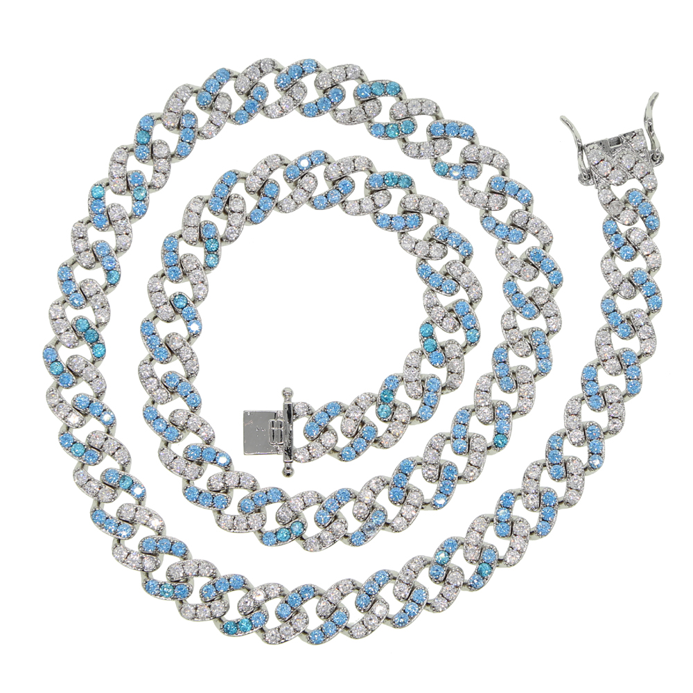 N075-White Blue