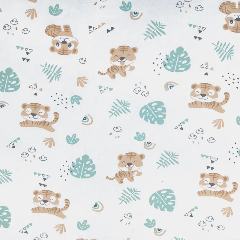 Eco-friendly 100% cotton cartoon baby prints wholesale fabric 1 buyer