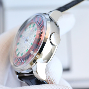 <span class=keywords><strong>Reloj</strong></span> de Ruleta Mecánico Más Vendido, Disco de Juego Luminoso, Correa de Cuero Genuino Impermeable, Personalizado y a la Moda - Product Image 3
