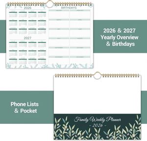 2026 2027 High Quality Customized <b>Large</b> Weekly Wall <b>Calendar</b> Tear-off Design with Pocket and Art Paper Options - Product Image 4