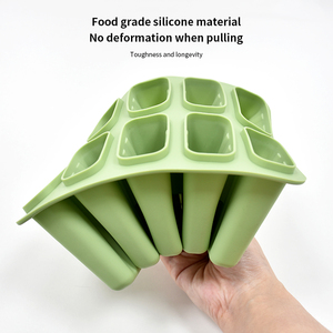 Food-Grade Silicone Ice Pop Molds Set With Sticks 10 Cavities Multicolor Popsicle <b>Maker</b> Mold For Homemade Ice <b>Cream</b> Making Tools - Product Image 4
