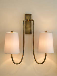 Su misura Hotel Progetto di Luce <span class=keywords><strong>da</strong></span> <span class=keywords><strong>Parete</strong></span> Bronzo Ottone Retro <span class=keywords><strong>Design</strong></span> di Semplicità Bianco Tessuto <span class=keywords><strong>Lampade</strong></span> <span class=keywords><strong>da</strong></span> <span class=keywords><strong>Parete</strong></span> per le scale del corridoio della camera <span class=keywords><strong>da</strong></span> letto - Product Image 3