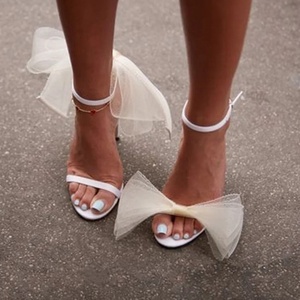 Nouvelles Sandales de Mariage Designer 2025 pour Femme, Grand Nœud Papillon, Chaussures de Soirée Tendance, Escarpins Sexy à Talons Hauts - Product Image 5