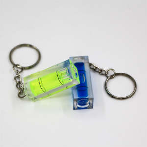 Porte-clés avec mini niveau à bulle en plastique, précision 1 mm, largeur 15 mm - Product Image 3