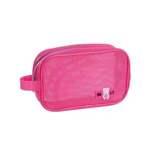 Sac de rangement portable pour voyage d'affaires et sac de maquillage de plage en maille, grande capacité, sensation haut de gamme - Product Image 3