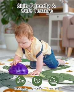 Tapete de Juego Súper Suave de 50x50 cm con Base Antideslizante Mejorada, Fácil de Limpiar, Lavable, para Bebés, Niños Pequeños y Recién Nacidos - Product Image 2