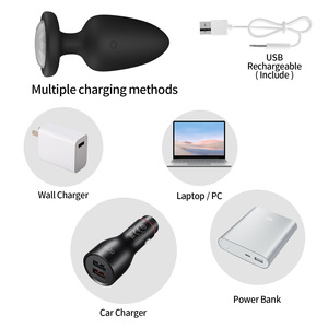 Kablosuz uzaktan kumanda Anal Plug LED ışık fiş Sextoy popo fiş külot vibratör bayanlara seks oyuncakları - Product Image 5
