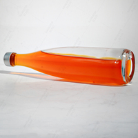 Échantillon gratuit 750 ml Boissons gazeuses haut de gamme Eau minérale française evian Bouteille en verre pour l'utilisation des boissons