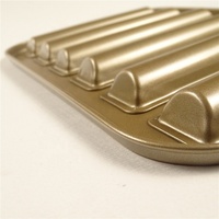 Moule à gâteau 6 tasses Financier Moule à gâteau antiadhésif Petit Muffin Cupcake Madeleine Cookie Tin Tray Moule Plats et casseroles de cuisson