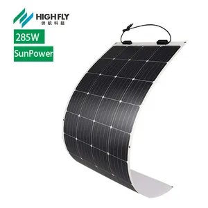 Eu Magazijn Hoge Kwaliteit Fabriek Direct Beste Prijs Waterdichte Sunpower 285W Flexibele Zonnepaneel