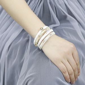 Punk <b>Leather</b> <b>Bracelet</b> Strategic Factory Direct Wholesale Waterproof Property Holiday Gift for Women Vacuum Melted Steel - Product Image 1