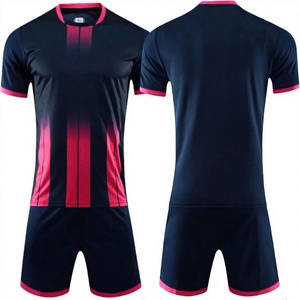 Maillots de football personnalisés unisexes pour adultes, impression par transfert thermique, ensemble court, séchage rapide, respirant, vêtements de sport pour équipe - Product Image 1
