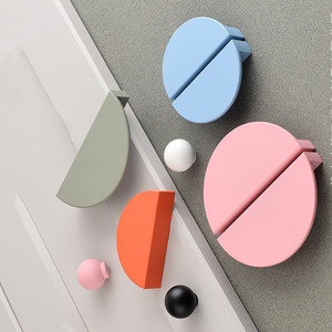 Furniture Handle And <b>Knob</b> Semi Circular Aluminum Alloy Scandinavian Style Cabinet Drawer Handles Easy Installation - Product Image 3