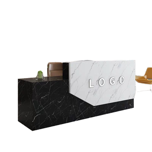 QT299-Modern Sang Trọng Bàn Tiếp Tân Biểu Tượng Tùy Chỉnh MDF Nhân Tạo Đá Màu Hồng Cho Văn Phòng Siêu Thị Phía Trước Xây Dựng Salon Cửa Hàng - Product Image 6