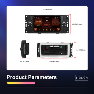 Podofo 6,2 ''coche estéreo 2 + 64G inalámbrico Carplay/Android Auto GPS/WiFi/BT/FM/RDS para JEEP/<span class=keywords><strong>Dodge</strong></span>/Chrysler 300C Dropshipping - Product Image 5