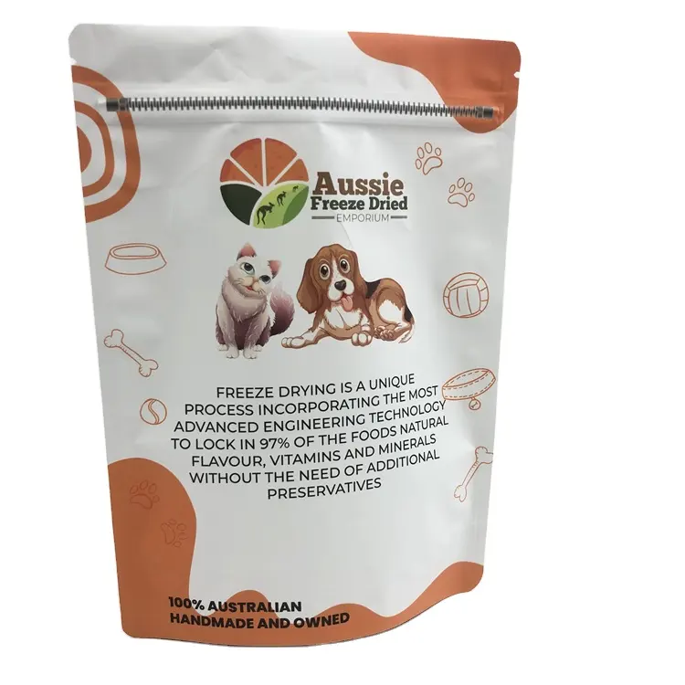 Mate OEM personalizado impreso digital impresión perro tratar alimentos embalaje Zip Lock bolsa bolsas con cremallera