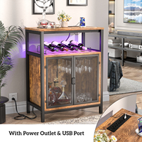 Mueble Moderno para el Hogar, Mueble Bar de Madera con Panel para Botellas de Vino, Ecológico, para Cocina, Comedor
