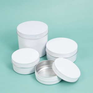 Boîte en métal blanc de 60 ml pour cosmétiques, conteneur d'emballage en aluminium, boîtes et pots pour crème - Product Image 1