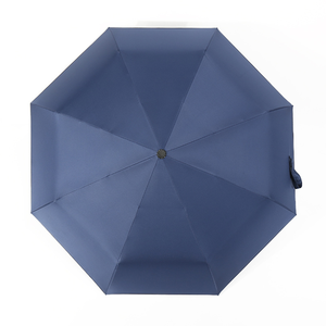Parapluie solaire QX anti-UV 8K, pliable en 3 sections, entièrement automatique, couleur unie, avec colle noire intérieure, pour cadeaux d'affaires, 9 couleurs - Product Image 2