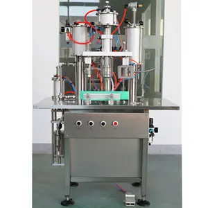 Semi-automatic aerosol shaving gel filling machine equipment