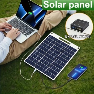 Panel solar policristalino de 15W, placa de carga portátil de 18V/12V/5V, sistema de generación de energía rápida para montañismo y - Product Image 3