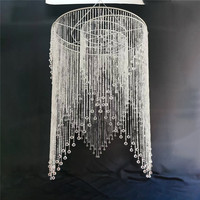 Lustre moderne de luxe en perles acryliques, ornements suspendus, décoration de plafond pour mariage, hôtel, maison