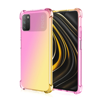 Anti-choque cambio gradiente suave de tpu teléfono caso de la contraportada del teléfono para xiaomi poco m3
