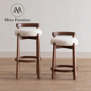 Tabourets <span class=keywords><strong>de</strong></span> <span class=keywords><strong>bar</strong></span> modernes en bois <span class=keywords><strong>de</strong></span> chêne à dossier haut Chaise <span class=keywords><strong>de</strong></span> <span class=keywords><strong>bar</strong></span> pour cuisine, jardin, maison, restaurant, comptoir <span class=keywords><strong>Tabouret</strong></span> <span class=keywords><strong>de</strong></span> <span class=keywords><strong>bar</strong></span> <span class=keywords><strong>de</strong></span> luxe personnalisé - Product Image 3