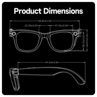 Lunettes caméra HD avec reconnaissance d'objets par IA et traduction en temps réel pour hommes et femmes, idéales pour l'enregistrement de vlogs de voyage