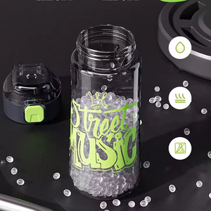 <b>Reusable</b> Water Bottle Plastic Sports Water Bottle Space-themed <b>Cup</b> with Handle and Lid - Product Image 4