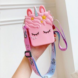 Wholesale Waterproof Silicone Cartoon Cute INS Coin Purse Zipper Money Purse Wallet Multi-funaction Storage Bag